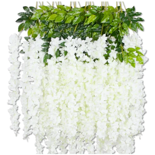12 sztuk kwiaty wisteria glicynia do girlandy wiszące