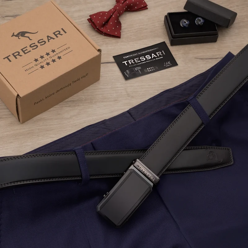 Pasek Męski Skóra naturalna TRESSARI Premium brand Polska marka automat 5.webp