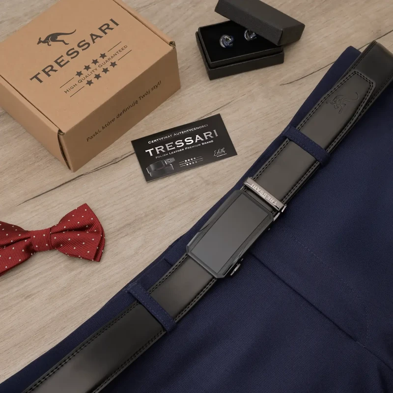 Pasek Męski Skóra naturalna TRESSARI Premium brand Polska marka automat 6.webp