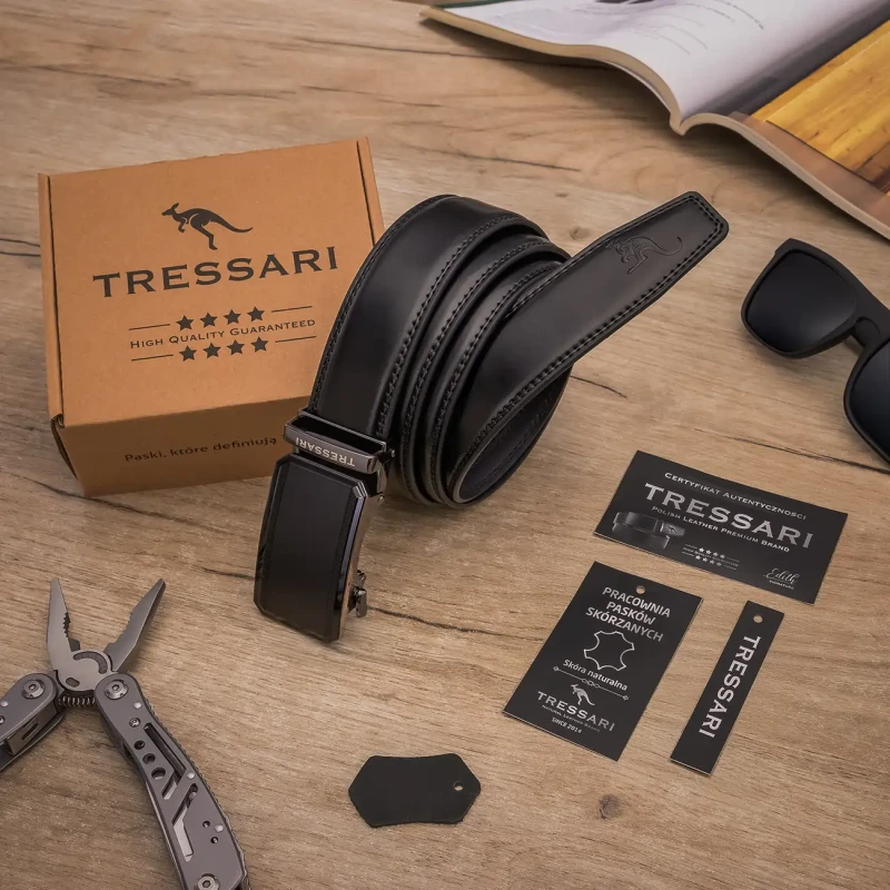 Pasek Męski Skóra naturalna TRESSARI Premium brand Polska marka automat 7.webp