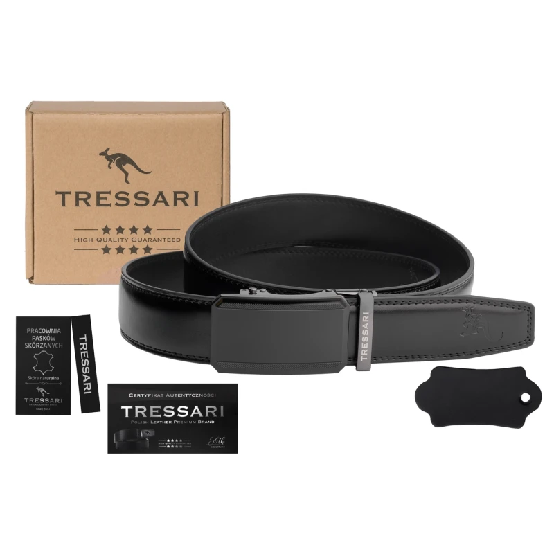 Pasek Męski Skóra naturalna TRESSARI Premium brand Polska marka automat 10.webp