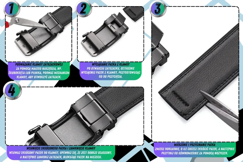 Pasek Męski Skóra naturalna TRESSARI Premium brand Polska marka automat 11.webp
