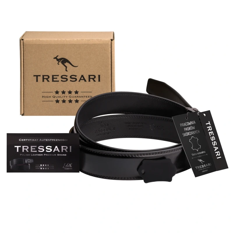 Pasek Męski Skóra naturalna TRESSARI Premium brand Polska marka automat 3.webp