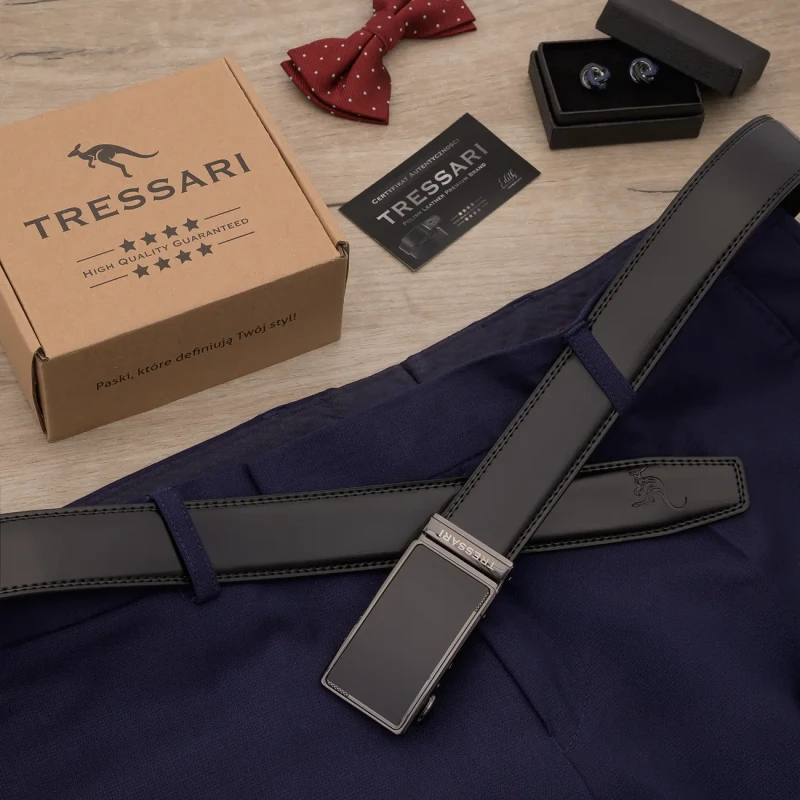 Pasek Męski Skóra naturalna TRESSARI Premium brand Polska marka automat 5.webp