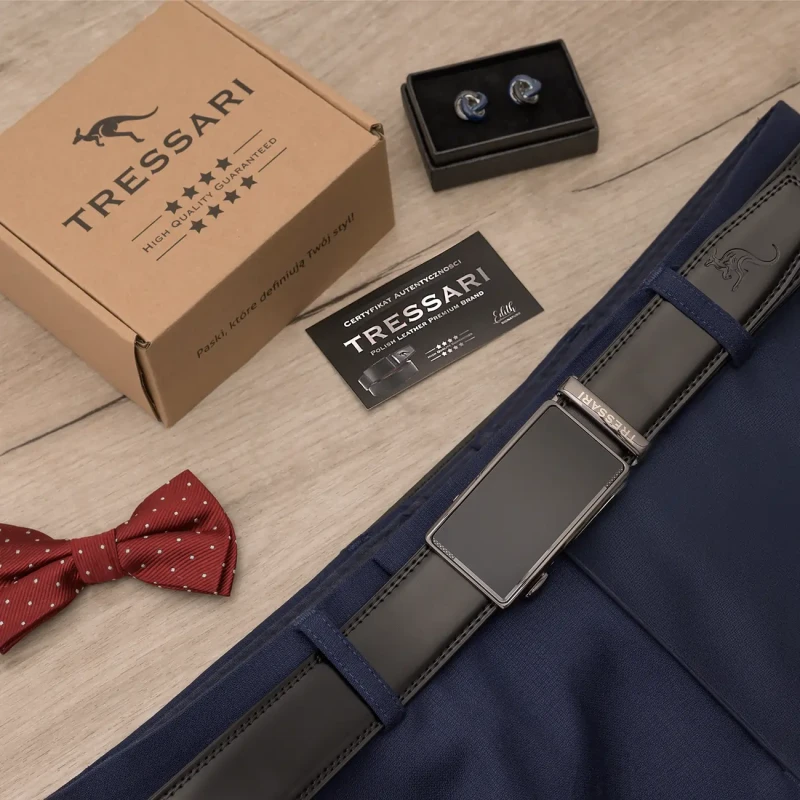 Pasek Męski Skóra naturalna TRESSARI Premium brand Polska marka automat 6.webp