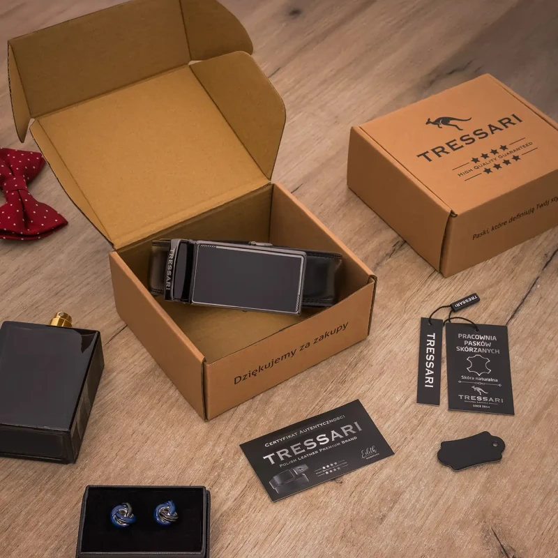 Pasek Męski Skóra naturalna TRESSARI Premium brand Polska marka automat 9.webp
