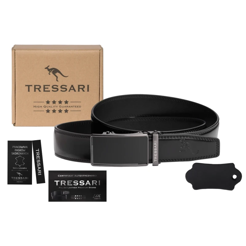Pasek Męski Skóra naturalna TRESSARI Premium brand Polska marka automat 10.webp