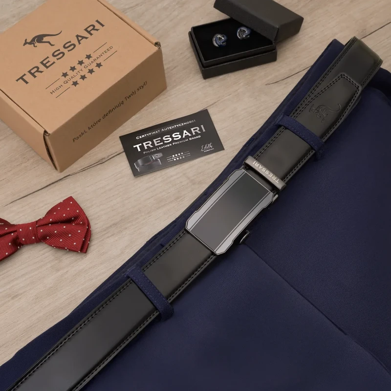 Pasek Męski Skóra naturalna TRESSARI Premium brand Polska marka automat 6.webp