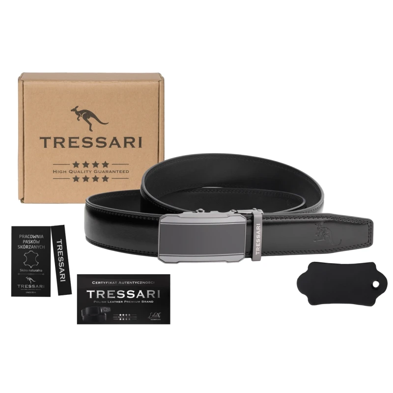 Pasek Męski Skóra naturalna TRESSARI Premium brand Polska marka automat 10.webp