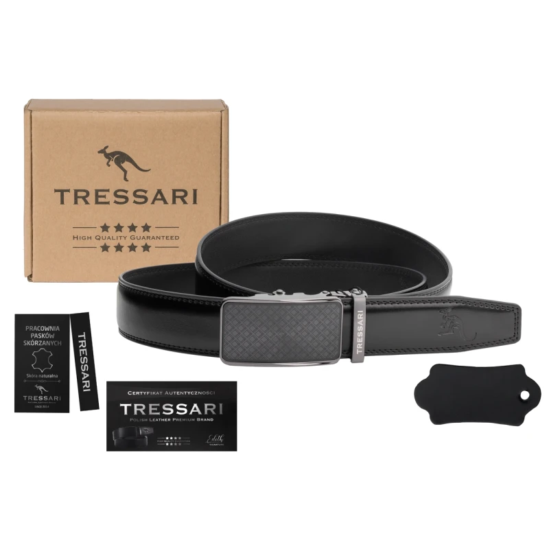 Pasek Męski Skóra naturalna TRESSARI Premium brand Polska marka automat 10.webp