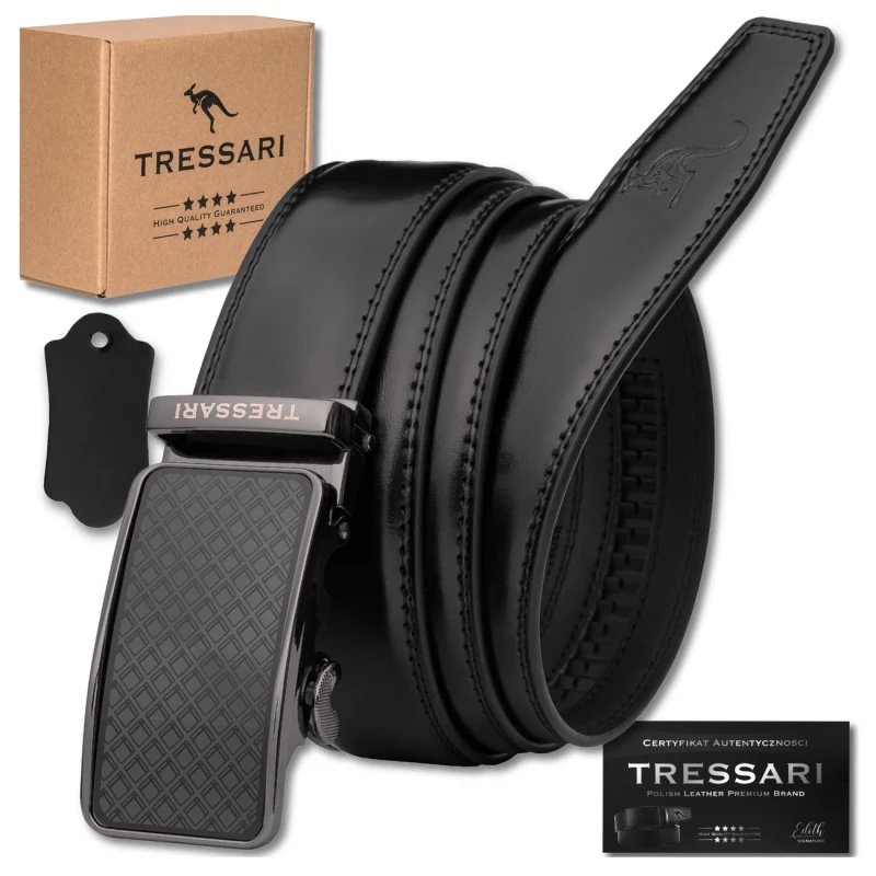 Pasek Męski Skóra naturalna TRESSARI Premium brand Polska marka automat 2.webp