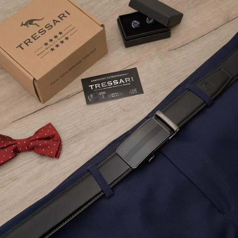 Pasek Męski Skóra naturalna TRESSARI Premium brand Polska marka automat 6.webp