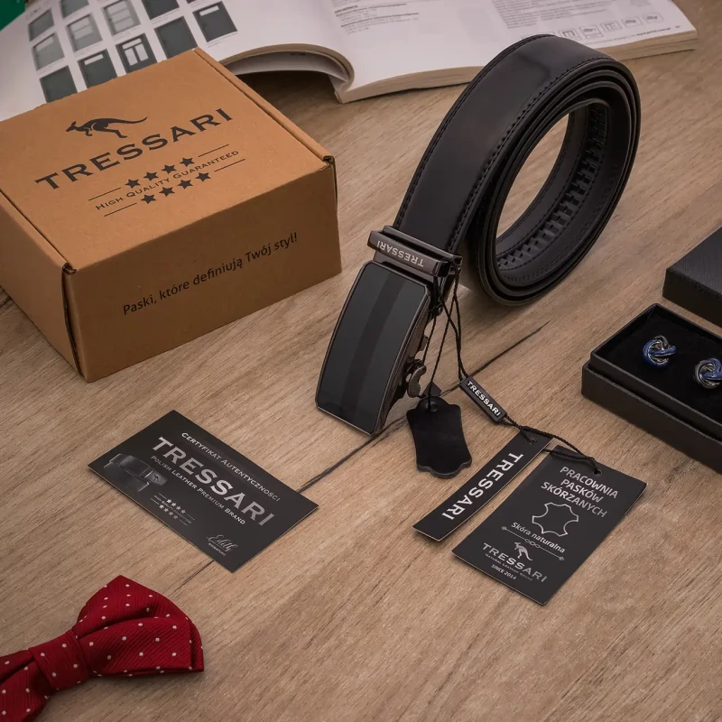 Pasek Męski Skóra naturalna TRESSARI Premium brand Polska marka automat 8.webp