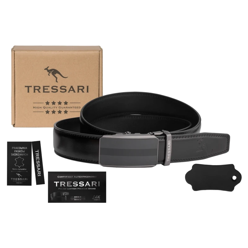 Pasek Męski Skóra naturalna TRESSARI Premium brand Polska marka automat 10.webp