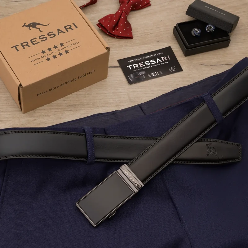 Pasek Męski Skóra naturalna TRESSARI Premium brand Polska marka automat 5.webp