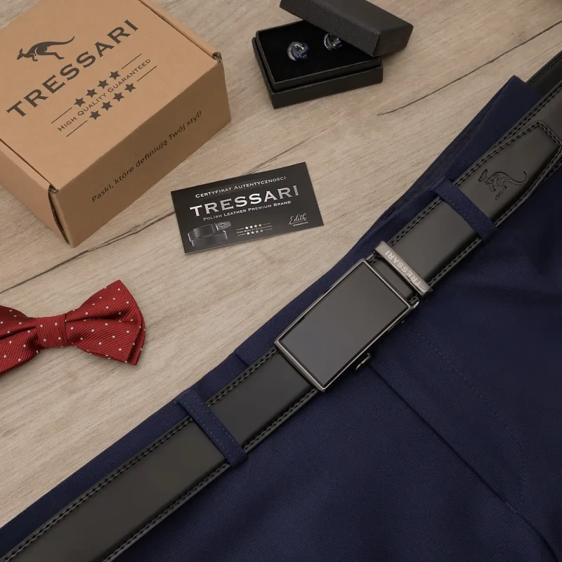 Pasek Męski Skóra naturalna TRESSARI Premium brand Polska marka automat 6.webp