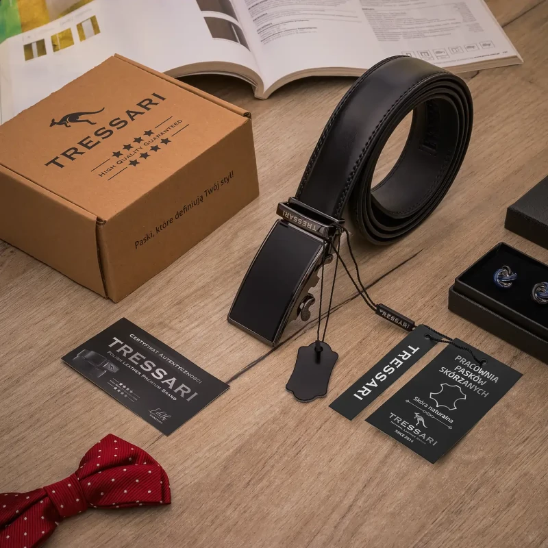 Pasek Męski Skóra naturalna TRESSARI Premium brand Polska marka automat 8.webp