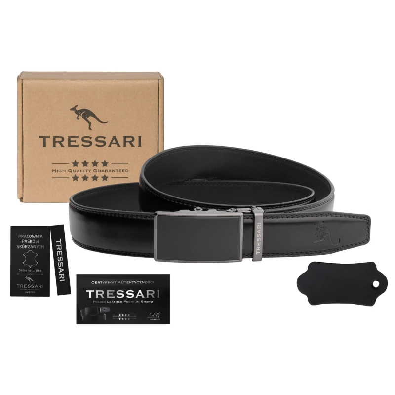 Pasek Męski Skóra naturalna TRESSARI Premium brand Polska marka automat 10.webp