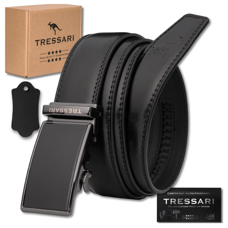 Pasek Męski Skóra naturalna TRESSARI Premium brand Polska marka automat 2.webp