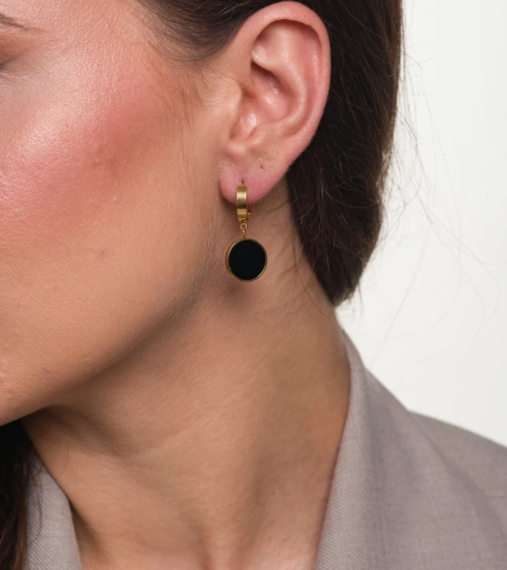 Kolczyki damskie wiszące perły kwiaty złote srebrne  17.webp