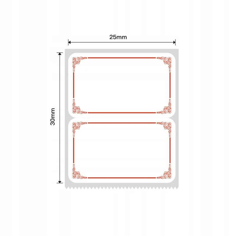 Naklejki NIIMBOT RFID 40x30mm 230 sztuk Ramka Red 2.webp