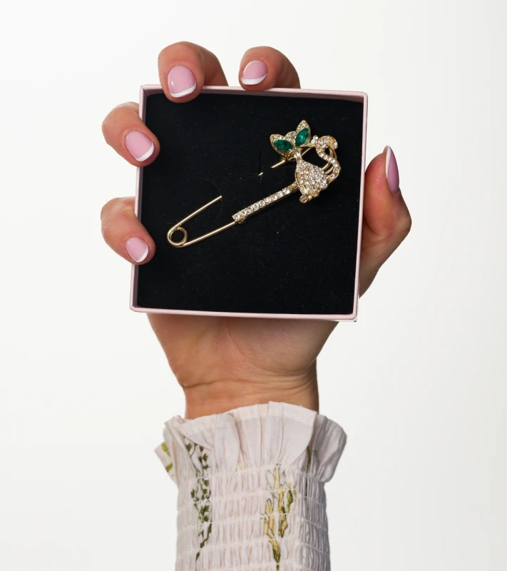 Biżuteria stalowa naszyjnik kolczyki broszka 22.webp