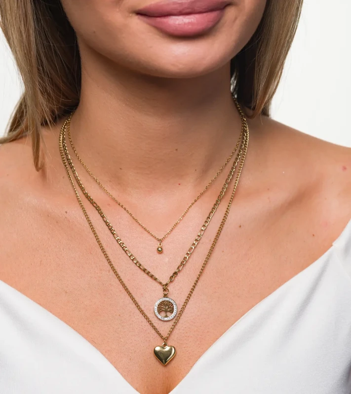 Biżuteria stalowa naszyjnik kolczyki broszka 274.webp