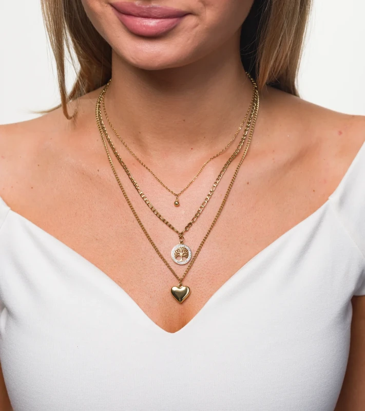 Biżuteria stalowa naszyjnik kolczyki broszka 276.webp