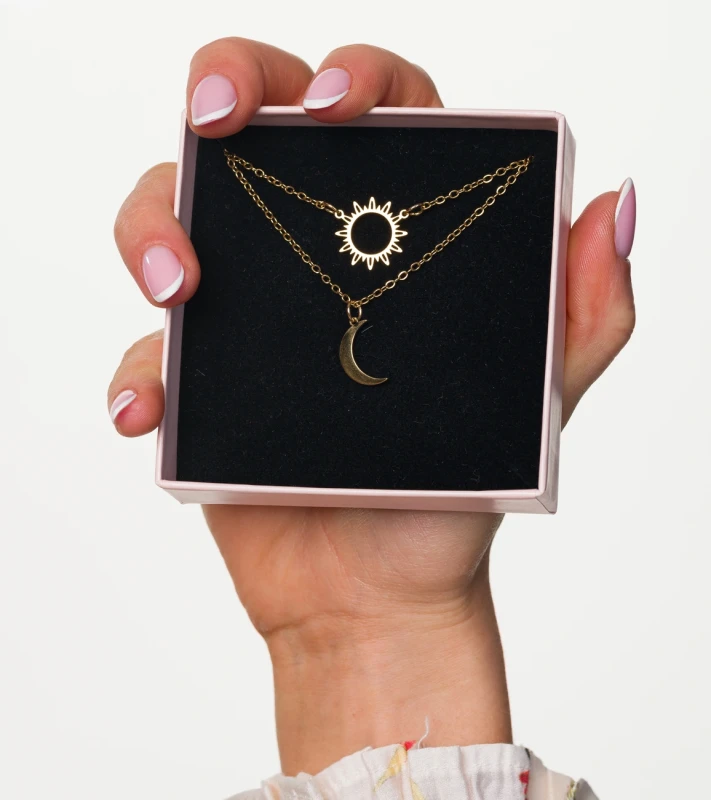 Biżuteria stalowa naszyjnik kolczyki broszka 294.webp