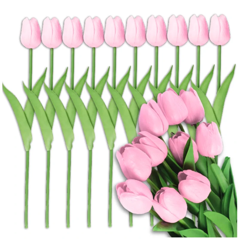 Sztuczne-tulipany-bukiet-10szt-kwiaty-dekoracyjne-różowe2.webp