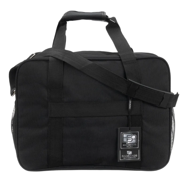 Torba biznesowa podróżna do samolotu bagaż podręczny BAD&BAGS czarna 1.webp