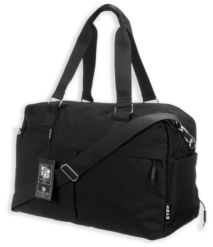 BAD&BAGS torba biznesowa czarna podróżna do samolotu bagaż podręczny 1.webp