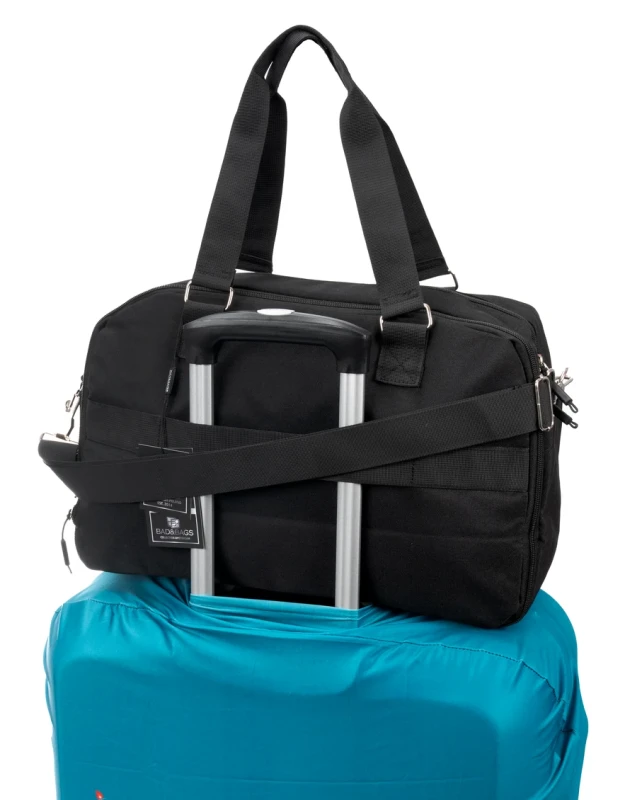 BAD&BAGS torba biznesowa czarna podróżna do samolotu bagaż podręczny 7.webp