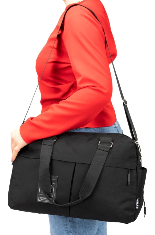BAD&BAGS torba biznesowa czarna podróżna do samolotu bagaż podręczny 9.webp