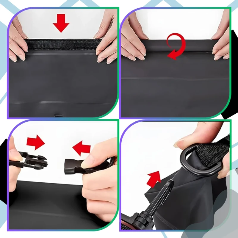 Wodoodporna torba duża plażowa 10l dry bag na plecy transparentna 1.webp