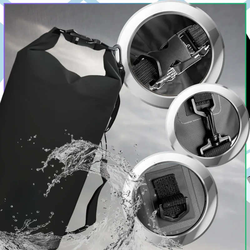 Wodoodporna torba duża plażowa 10l dry bag na plecy transparentna 4.webp