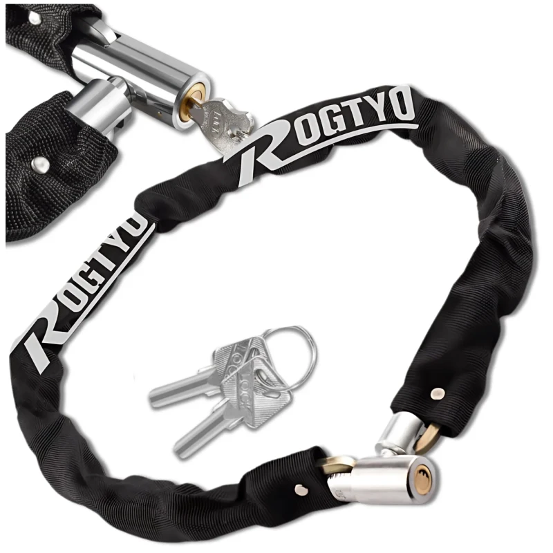 Blokada do roweru na kluczyk KŁÓDKA łańcuch zabezpieczenie 6.webp