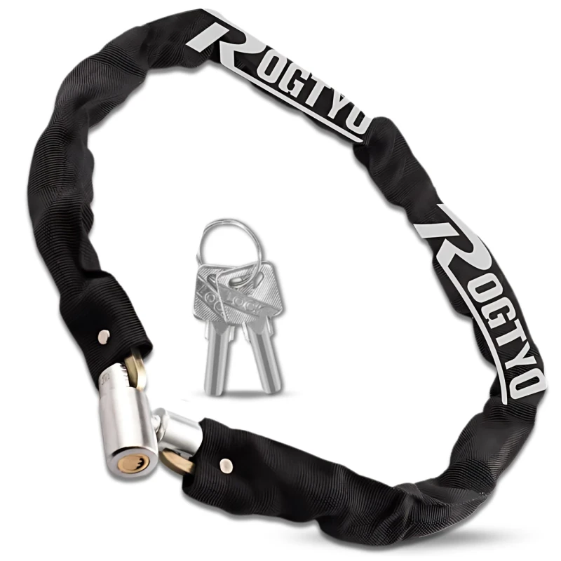 Blokada do roweru na kluczyk KŁÓDKA łańcuch zabezpieczenie 8.webp