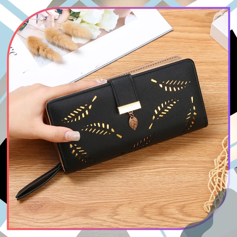 WYGODNY PORTFEL DAMSKI PORTMONETKA PRAKTYCZNA NA ZAMEK LISTKI 2.webp