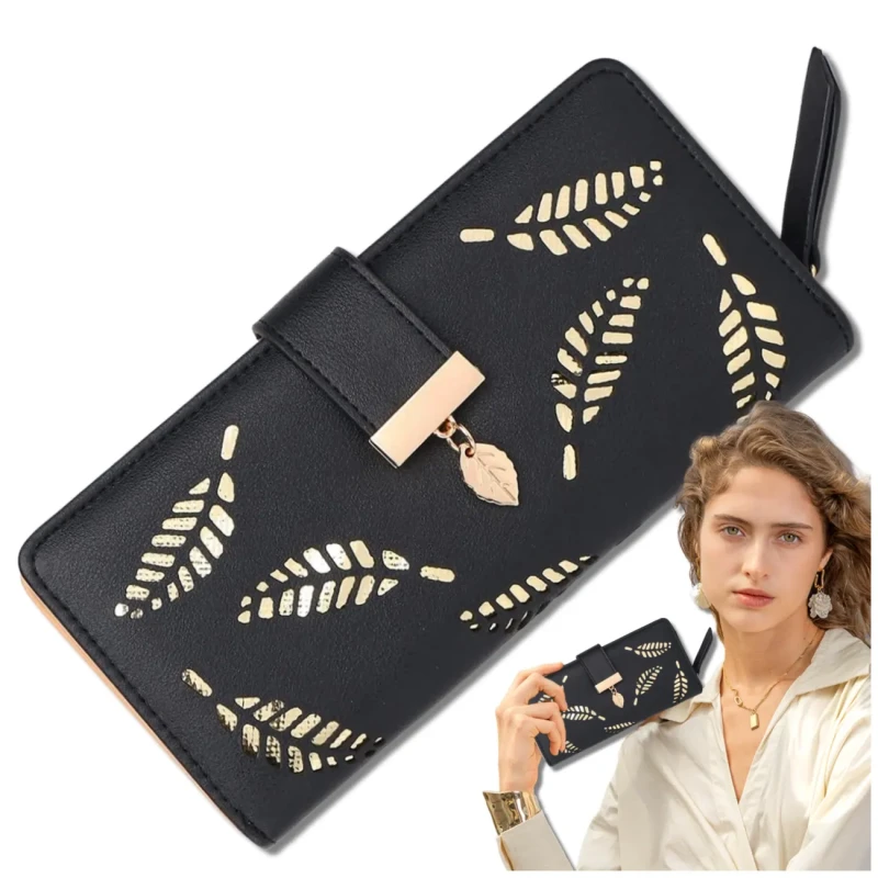 WYGODNY PORTFEL DAMSKI PORTMONETKA PRAKTYCZNA NA ZAMEK LISTKI 6.webp