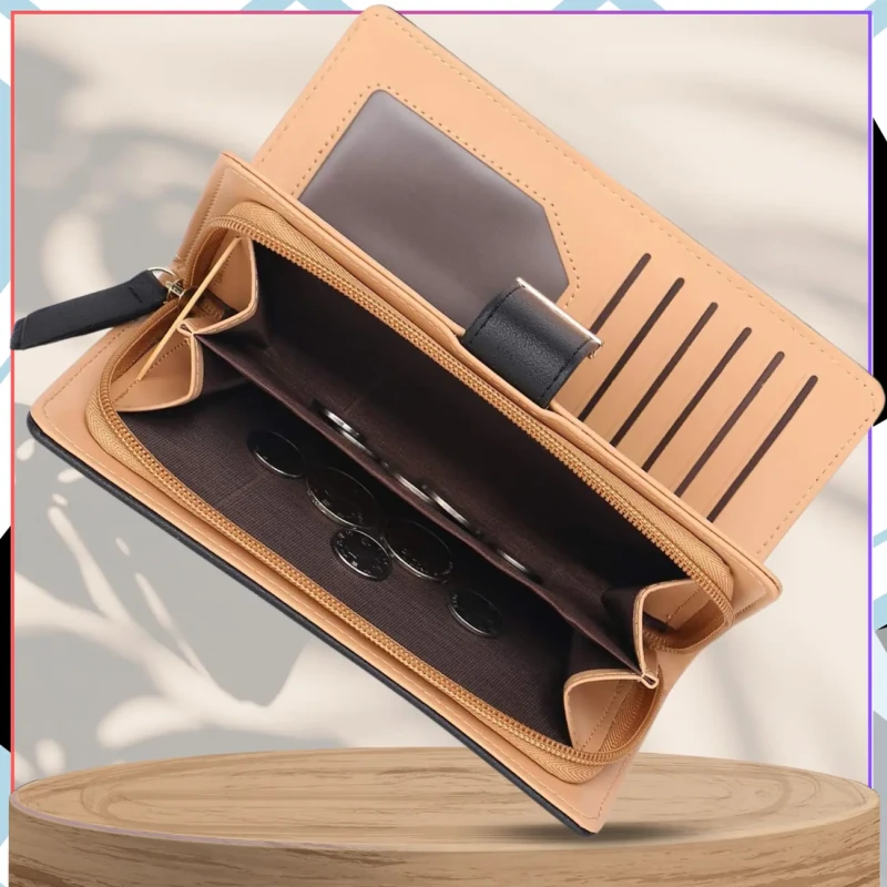 WYGODNY PORTFEL DAMSKI PORTMONETKA PRAKTYCZNA NA ZAMEK LISTKI 7.webp