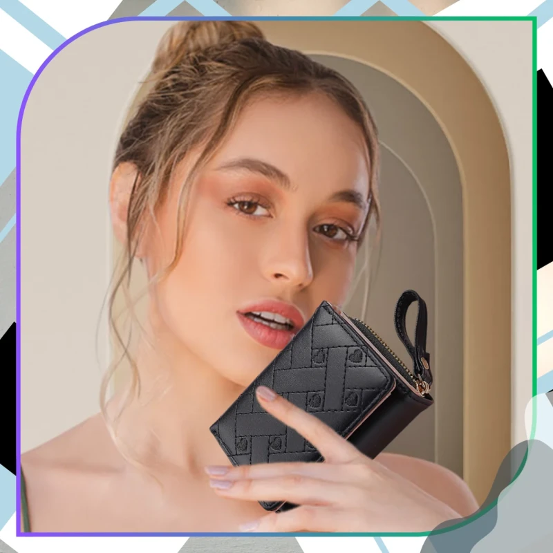 Damski mały klasyczny portfel PORTMONETKA z sercem 1.webp