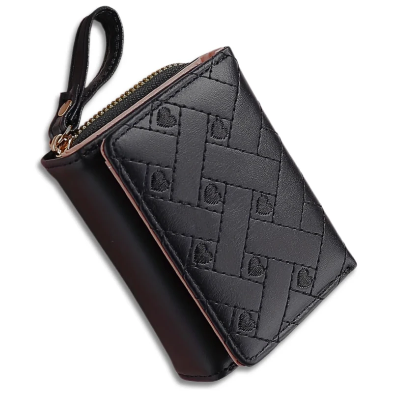 Damski mały klasyczny portfel PORTMONETKA z sercem 10.webp