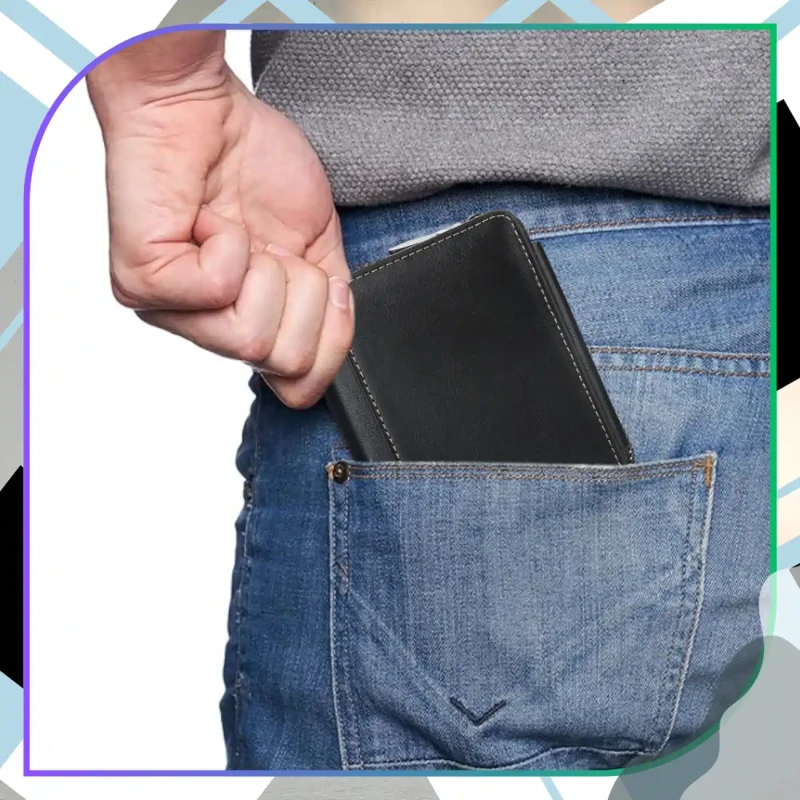 Portfel Męski skórzany na suwak czarny modny 1.webp