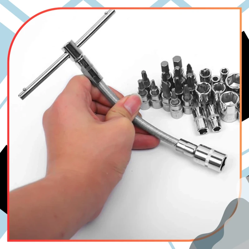 Zestaw nakładek 46szt nasadek stalowych klucze z grzechotką nasadowe 3.webp