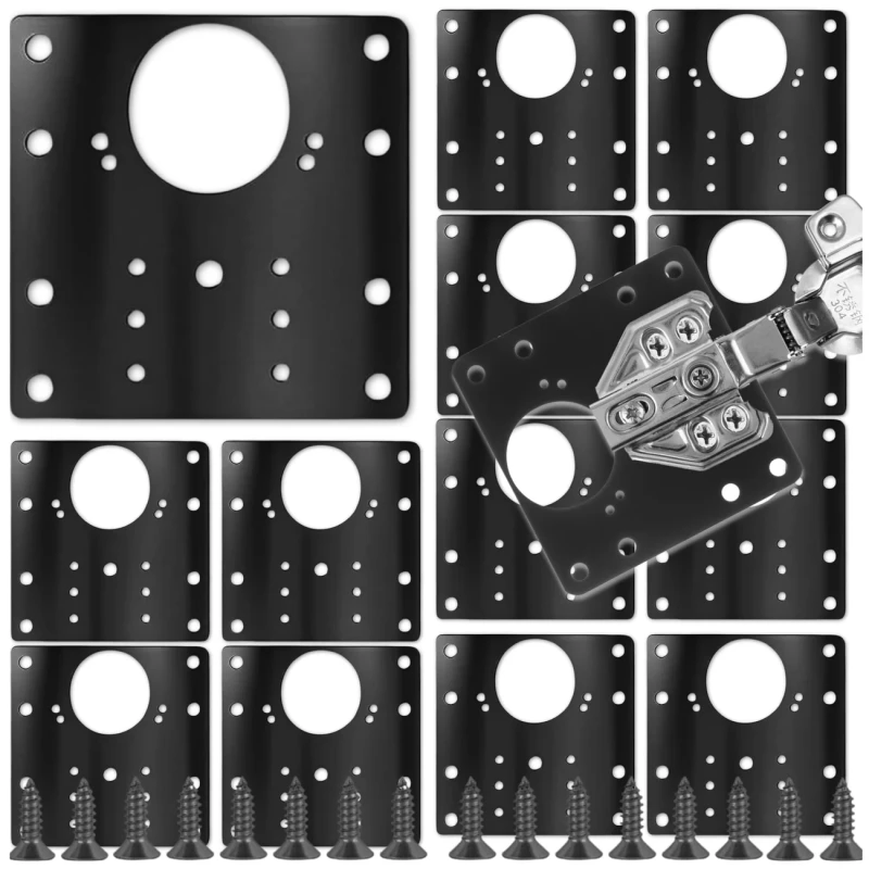 Zestaw 12 płyt do naprawy zawiasów 9x9 cm do drzwi Meblowych 7.webp