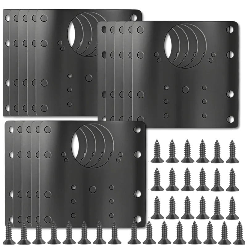 Zestaw 12 płyt do naprawy zawiasów 9x9 cm do drzwi Meblowych 10.webp