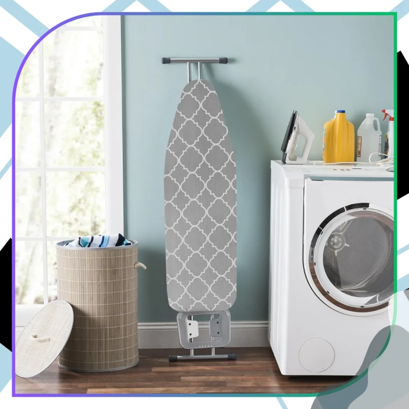 Pokrowiec na deskę do prasowania gruby szary wzory 120x38 cm 3.webp