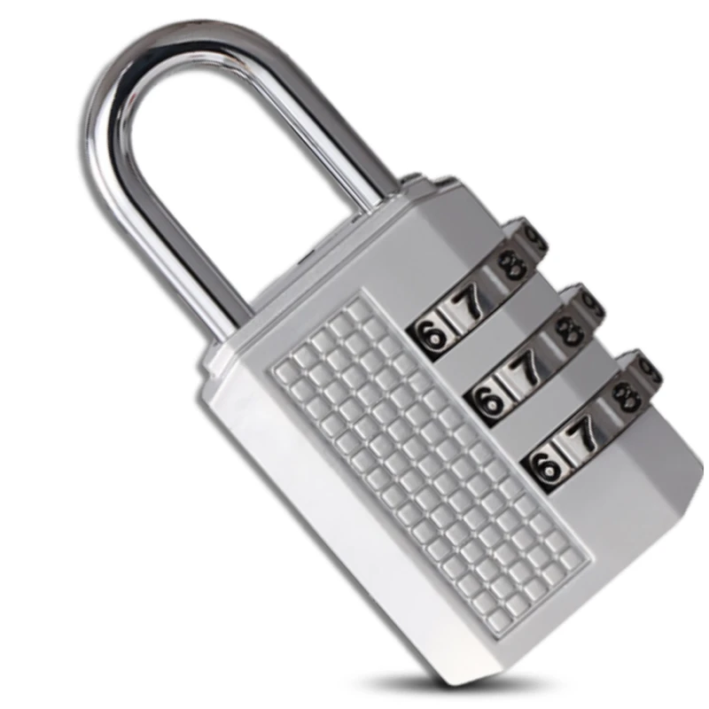 Kłódka na szyfr 54mm metalowa szyfrowa mocna srebrna 1.webp