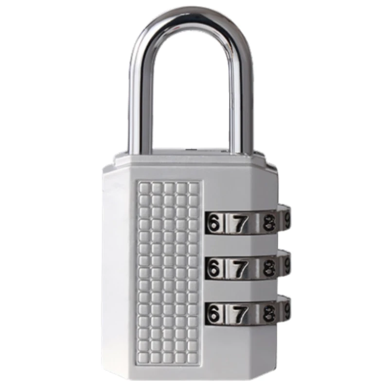 Kłódka na szyfr 54mm metalowa szyfrowa mocna srebrna 4.webp